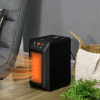 Portable Electric Space Heater 1500W Fast Heating Infrared Quartz Element Thermostat 3 Modes Remote 12h Timer