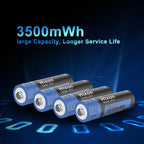 Hixon AA Li-ion Rechargeable Batteries  1.5V High Capacity of 3500mWh Super Durable, Good Energy Storage, Fast Discharge