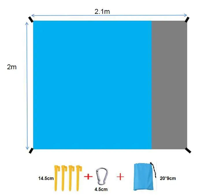 Beach Mat Outdoor Picnic Sandproof Waterproof Soft Comfortable Material Light Weight Portable for Beach Outdoor Travel Camping