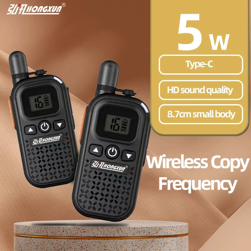 HX-928 5W Walkie Talkie HD Clear Sound Type-C Charging 8.7cm Mini Construction Family Hot Sale FOR daily use