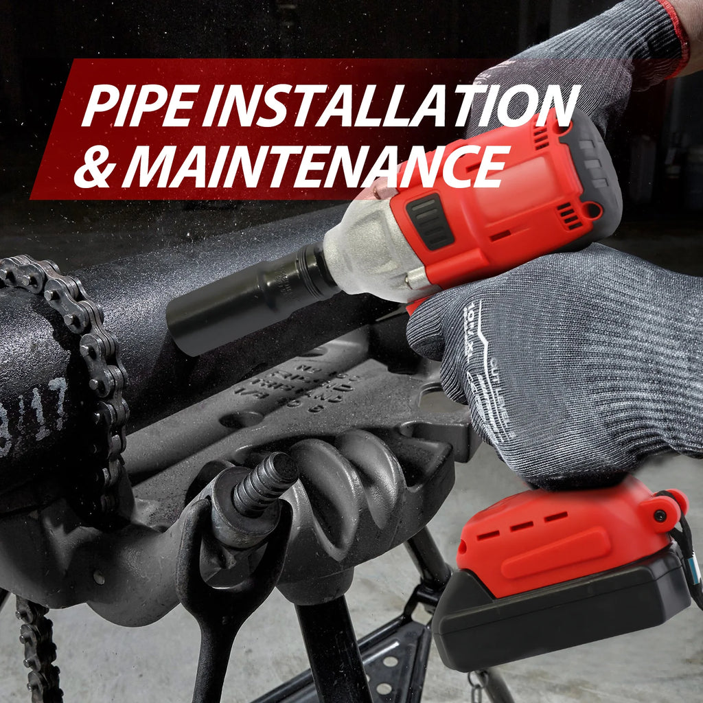 1000N.m (740ft-lbs) Cordless Impact Drill Wrench Brushless Electric High Torque Batteries 1500MAh 20V Fast Charger DIY Tool