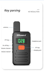 Btonera T1 Mini Walkie Talkie pmr 446 Profesional Walkie Talkies Largo Alcance mini Radio Wolkie Tokie Walkies de Largo Alcance