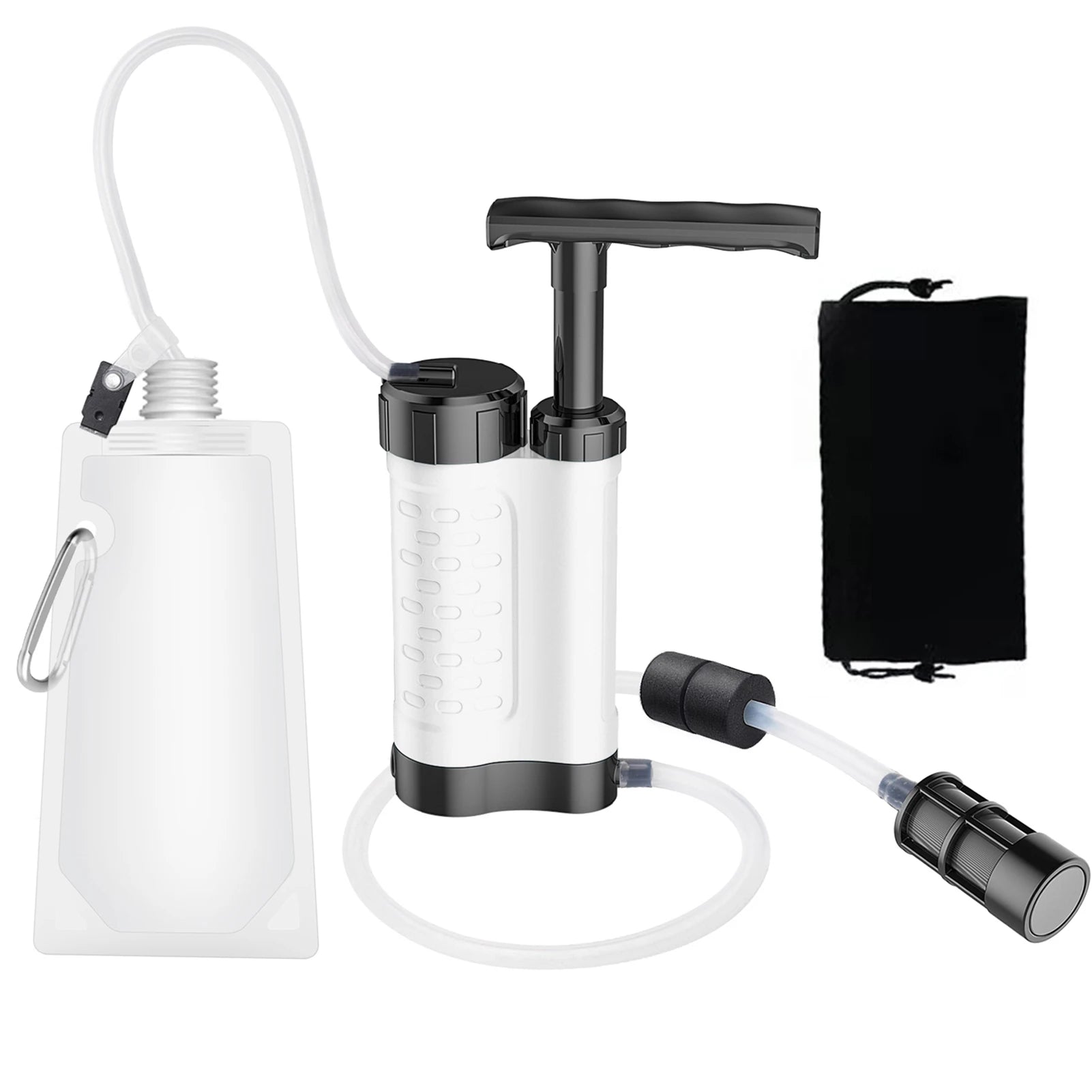 Water Purifier Pump Water Filtration System with 0.01 Micron Water Filter Portable Outdoor Emergency Survival Gear for Emergency