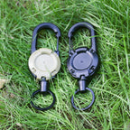 1/2Pcs Retractable Key Chains Anti-theft Metal Easy-to-pull Buckle Rope Elastic Keychain Sporty Retractable Key Ring
