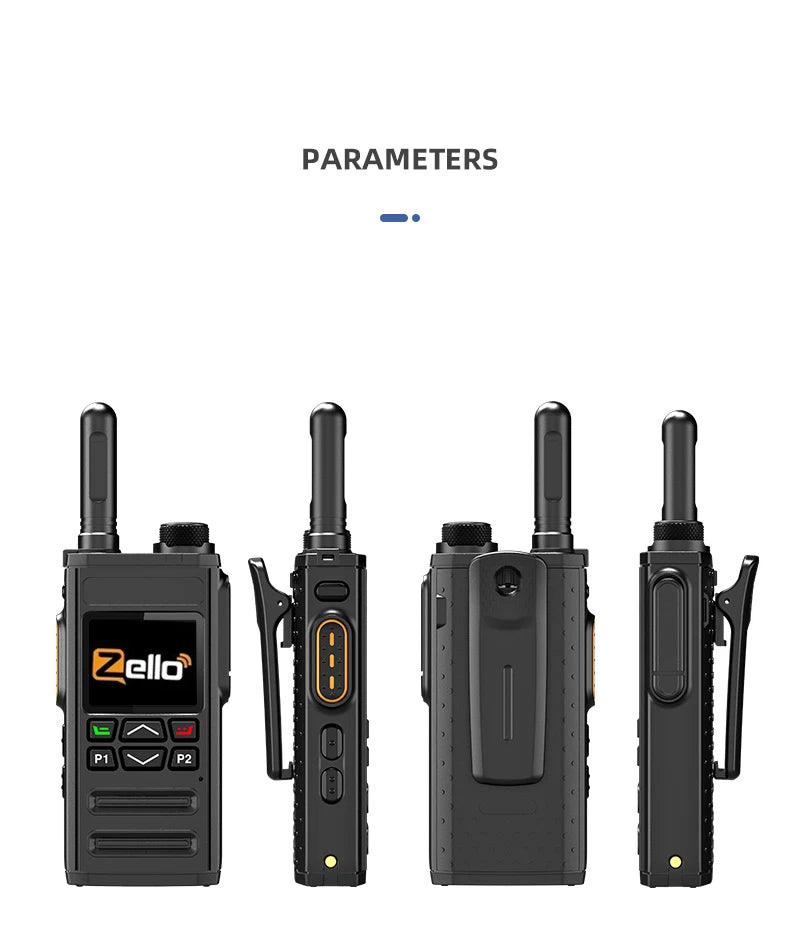 Zello 4G LTE&WiFi POC walkie Talkie - Bluetooth Connection, Long Battery Life, Fast Charging, Essential for Professional Outdoor