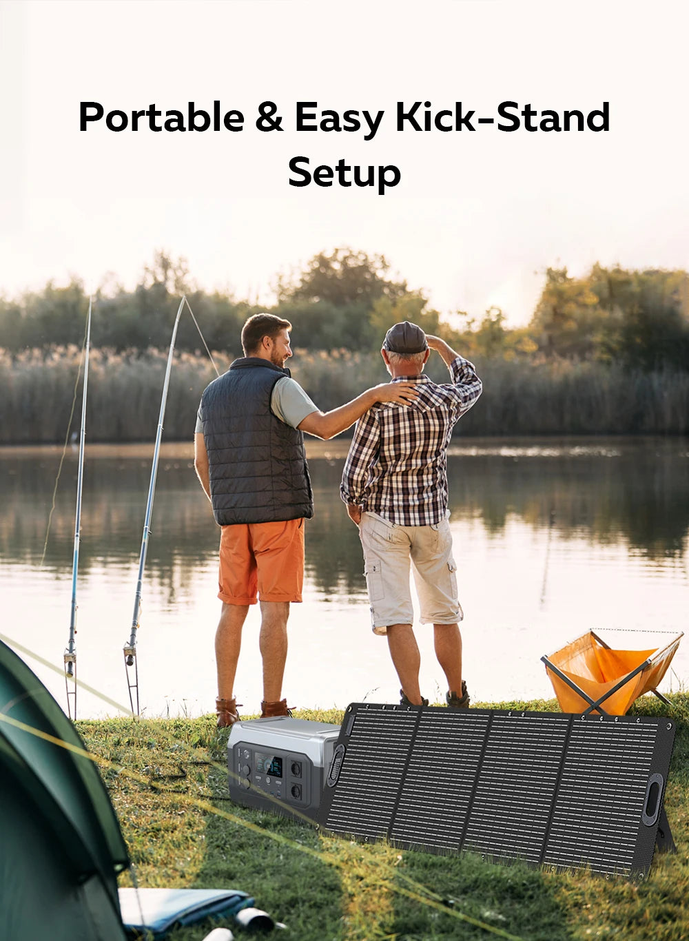 Ctolity generador de energía portatil XP1000 1800W Portable Power Station, 200W Solar Panel Opitional, Foldable Solar Generator