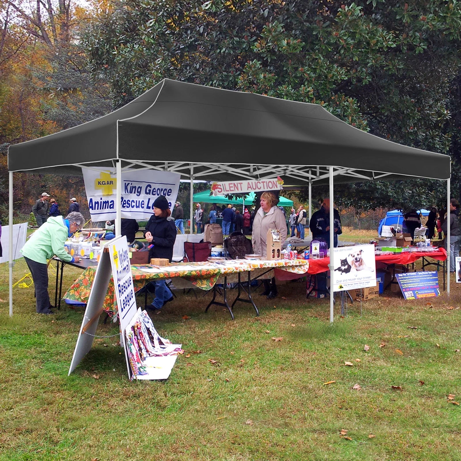 10x20 Heavy Duty Pop Up Canopy Tent for Parties Event Wedding Commercial Instant Canopy with Roller Bag, Party Tent Waterproof