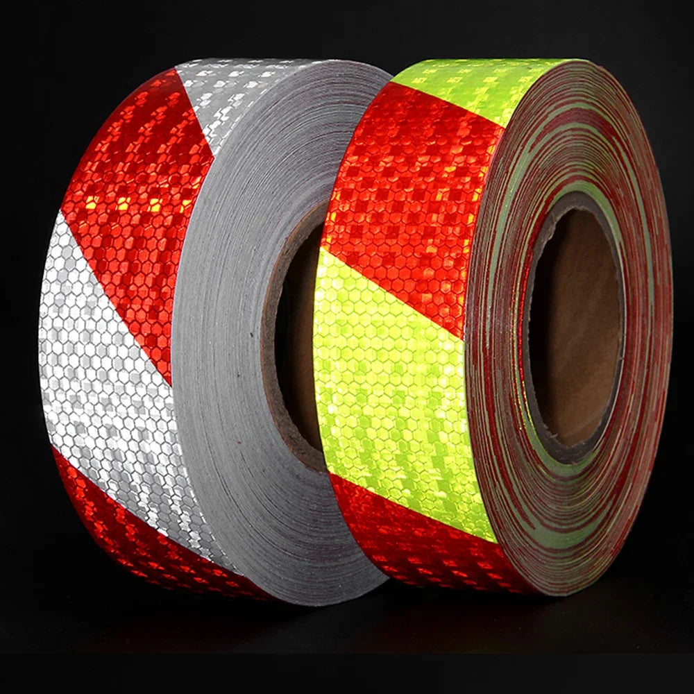 1 Roll Shining Reflective Safety Warning Tape Self Adhesive Twill Printing Reflective Tape for Car