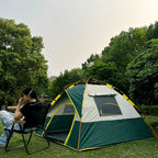 A family camping tent with automatic pop-up tent, suitable for 3-4 people, suitable for camping and hiking backpacking