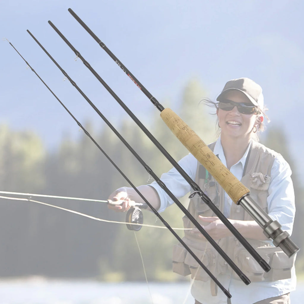 Mavllos Sneak Fishing Fly Rod 6.5ftT 8ft 9ft  Cork Handle Light Lake River 40T Carbon Fiber Fly Rod For Trout and Bass