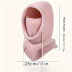 Unisex Winter Balaclava Knit Hood - Windproof Mask with Drawstring, Motorcycle Riding Headgea Warm Knitted Cap Cold Weather