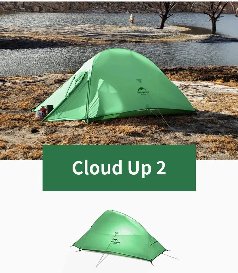 Naturehike Cloud Up 2 Person Camping Tent Waterproof Ultralight 3-4 Season Tent Outdoor Hiking Backpacking Shelter Tents