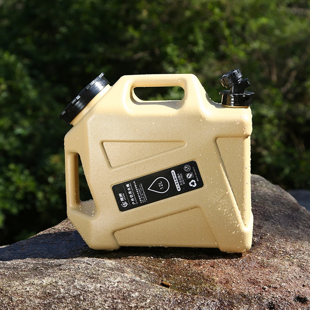12L Water Storage Container No Leakage Water Storage Carrier Portable Large Capacity Outdoor Hiking Accessories