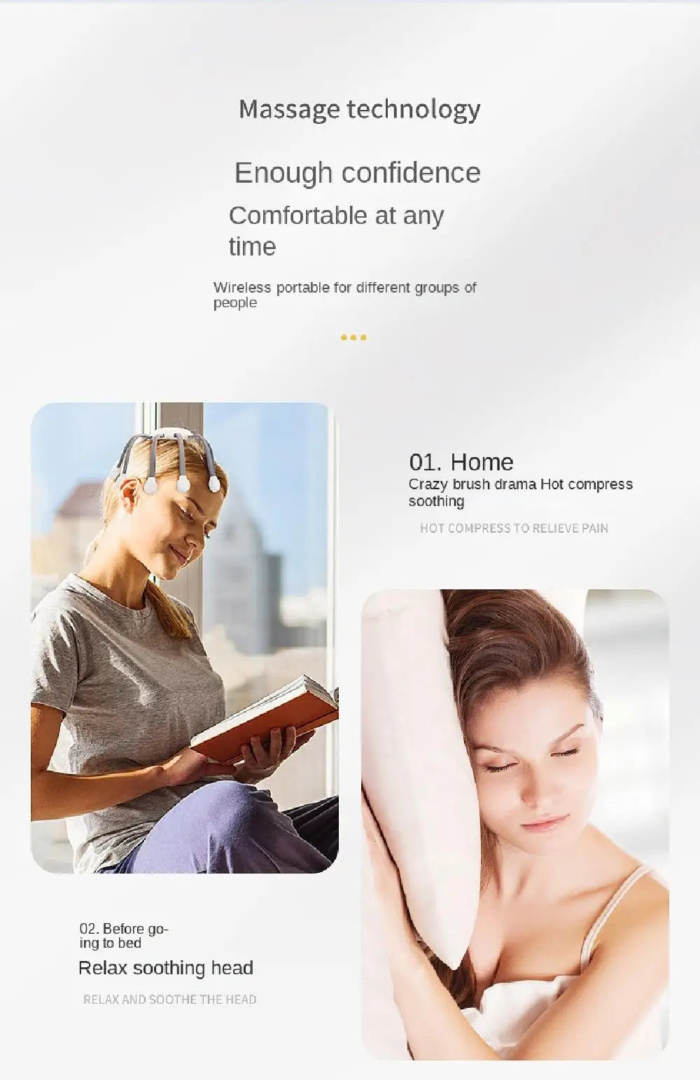 Octopus Claw Eight Claw Massager USB Charging Therapeutic Scratch Pad Electric Head Massager Therapeutic Electric Scalp Massager