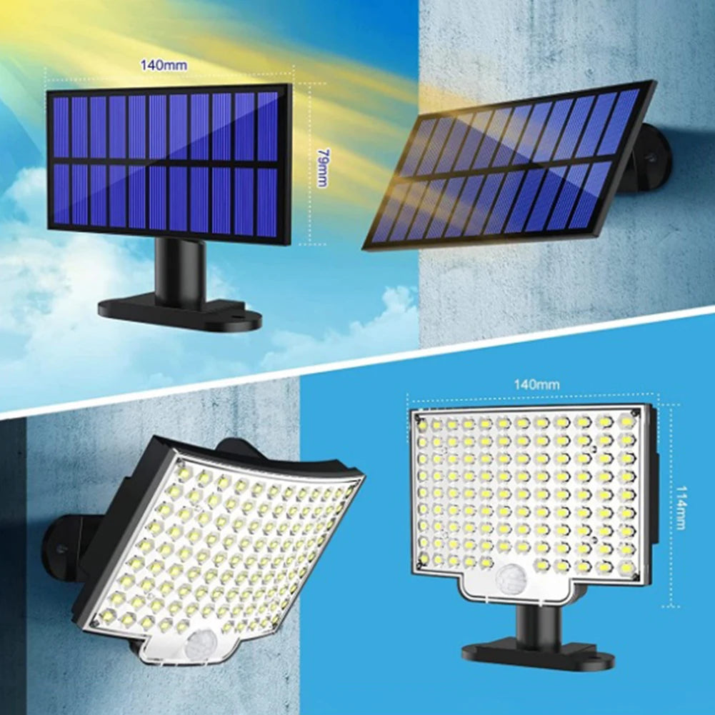 LED Solar Split Wall Lamp 3 Mode Waterproof Motion Sensor Lamp Security Outdoor Street Lighting Solar Lamp for Garden Wall Light