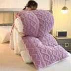 Comfortable double-sided velvet quilt core bedroom velvet thickened blanket home lamb fleece quilt warm quilt core comfortable
