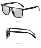 Brand Rivet Square Photochromic Sunglasses Men Polarized Women Driving Sun Glasses Day Night Vision Anti-Glare zonnebril heren