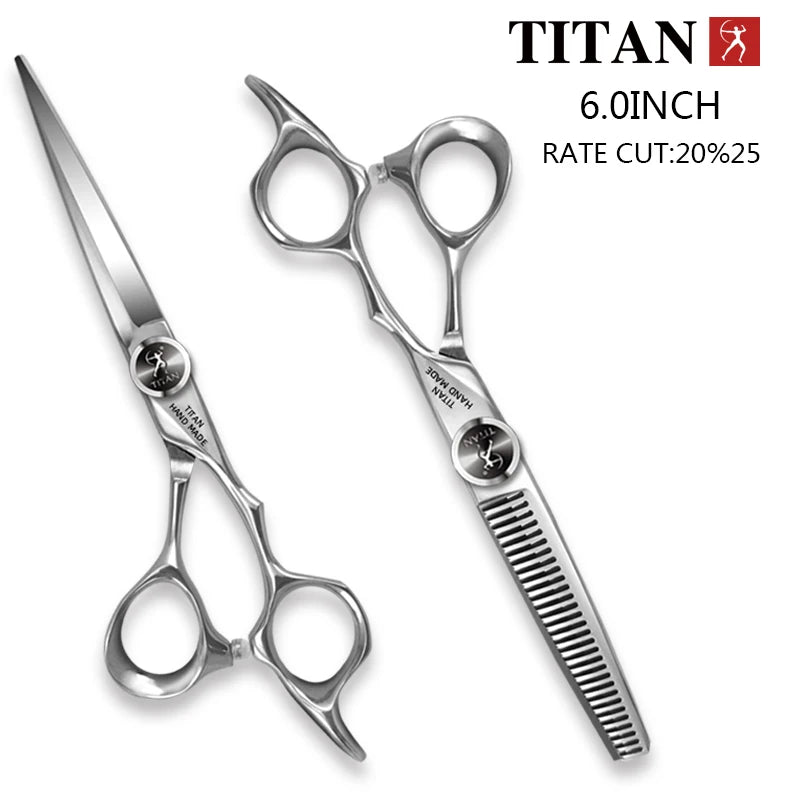 TITAN professional hairdresser scissors barber scissors  hair cutting  thinning  set of 5.5/6.0/6.5.7.0inch japan440c steel