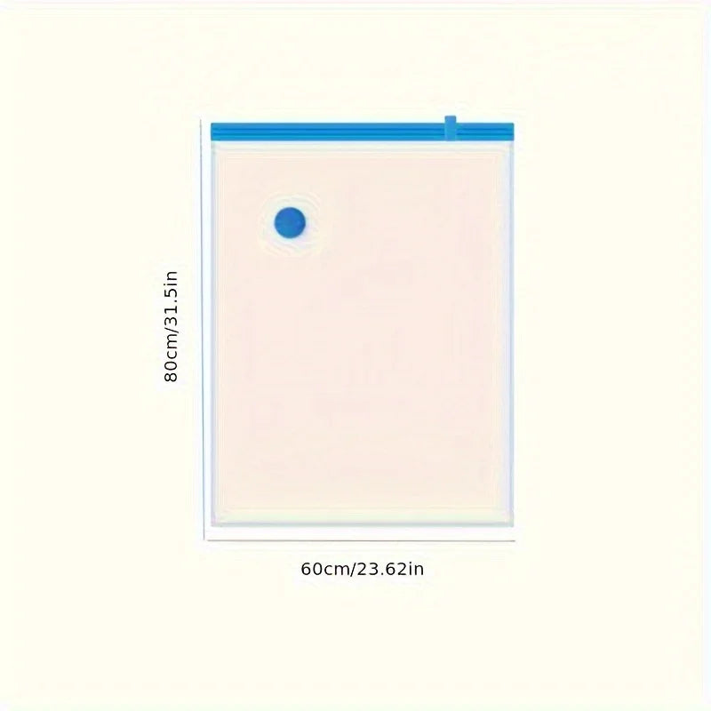 6pcs Jumbo Vacuum Storage Bags with Hand Pump – Reusable Space-Saving Bags for Bedding, Quilts, Down Comforters, and Large Items