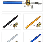 [Fish Rod+Reel+Line+Accessories] Portable Pocket Telescopic Fishing Rod Reel Full Kit Pen Shape Pole 96cm For Fishing Beginner
