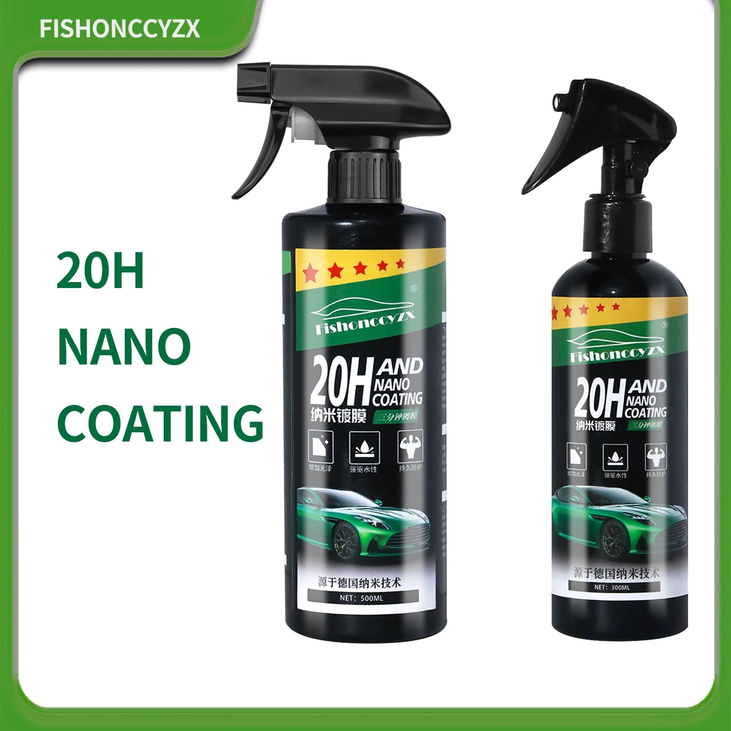 20H Nano Ceramic 500ml Car Coating Auto Detailing Products Liquid Spray Polish Wax Film Paint Care Protector Kit Accessories