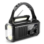 Emergency Solar Power Hand Crank Dynamo Generator 10000mAh Phone Charger Bank SOS AM/FM Weather Flashlight Radio Power Bank
