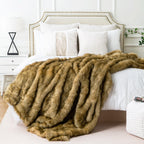 Battilo Faux Fur Throw Blanket Luxury Decorative Sofa Blankets Thick Warm Fur Blanket Soft Fluffy Plaid Throws For Bed King Size