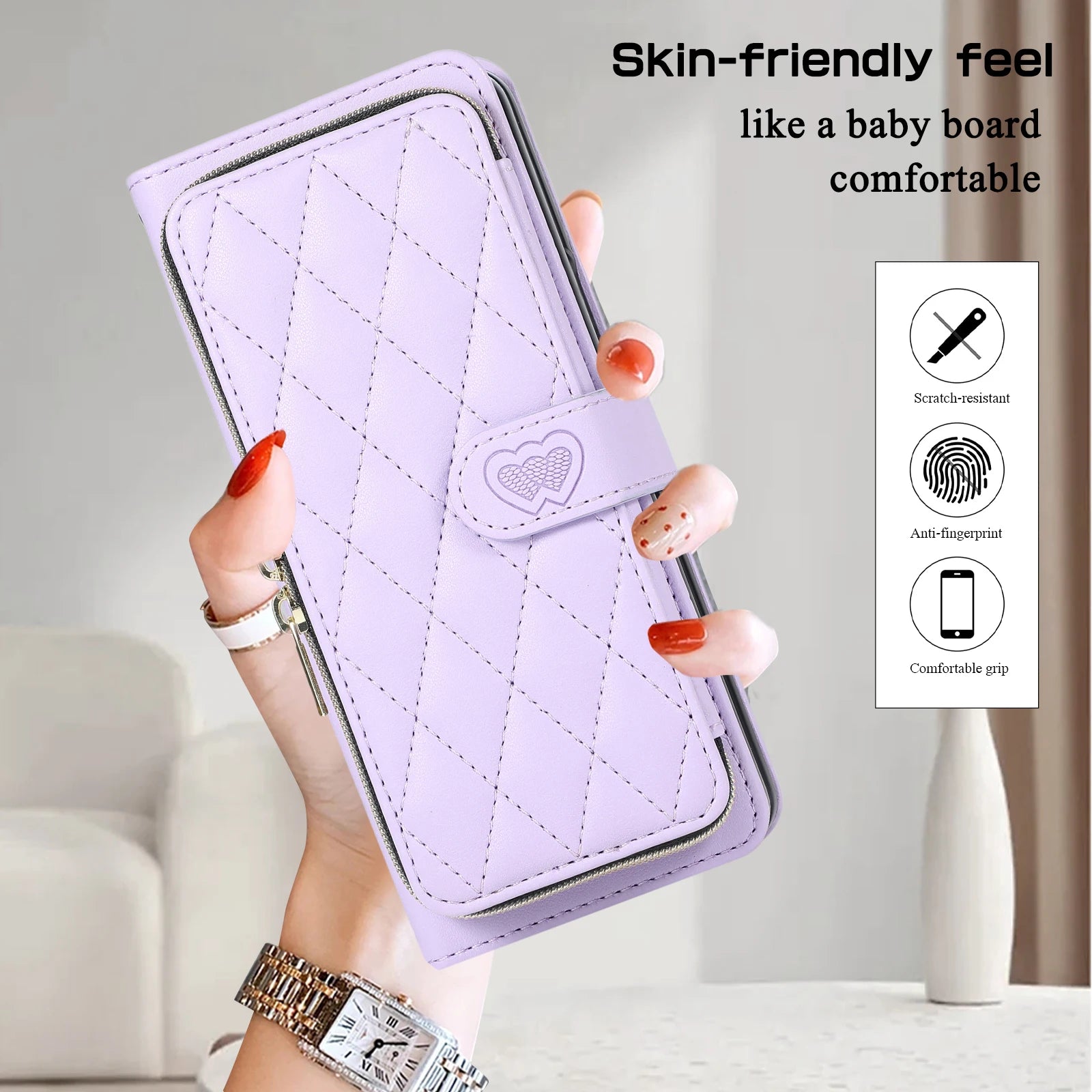 Crossbody Lanyard Leather Phone Case for Samsung Galaxy Z Fold 7 6 5 4 3 Fold5 Fold4 Fold6 5G Wallet with Card Holder Slot Cover