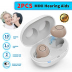 JINGHAO Hearing Aids Sound Amplifier Rechargeable Sound Enhance For Elderly Father Mother Gift Beige