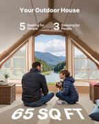 VEVOR Inflatable Tents for Camping Easy Setup Blow up Tent with Hand Pump 300D Oxford Tent with Stove Jack Storage Bag Included