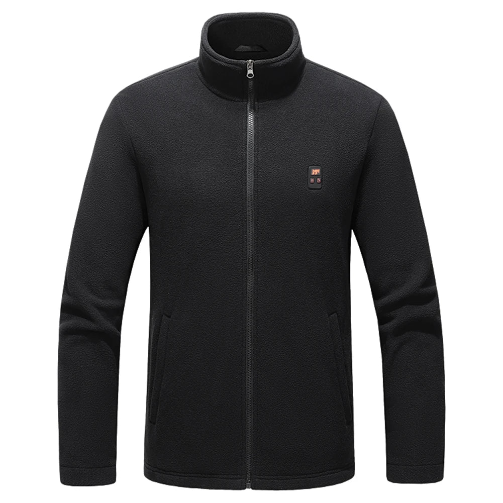 9 Heated Area Heated Jacket USB Charging Heated Insulated Jackets Waterproof Heated Zip Up Coat 3 Gear Temperature for Men Women