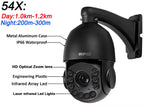 Max.512G Laser Infrared Metal Auto Tracking Cruise 8MP 4K 90X Optical Zoom 360° Audio POE PTZ Speed Dome Surveillance IP Camera