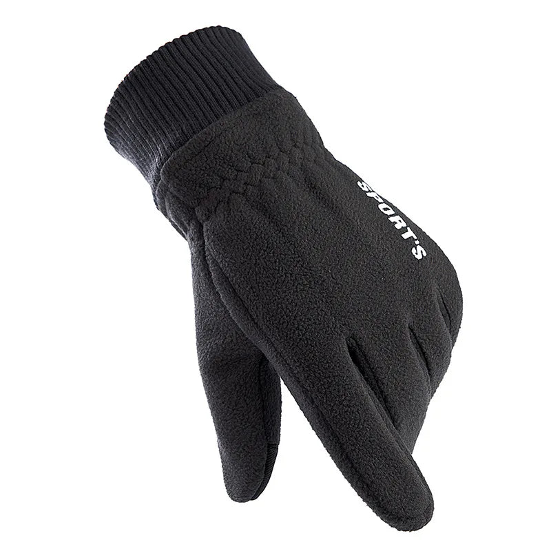 Winter Men's Gloves Polar Fleece Thick Warm Women Cycling Sports Driving Waterproof Non-Slip Touch Screen Motorcycle Gloves
