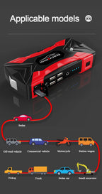 12V 60000mAh Car Jump Starter Digital Display Emergency Power Supply Portable Emergency Starter Car Battery Booster Power Bank