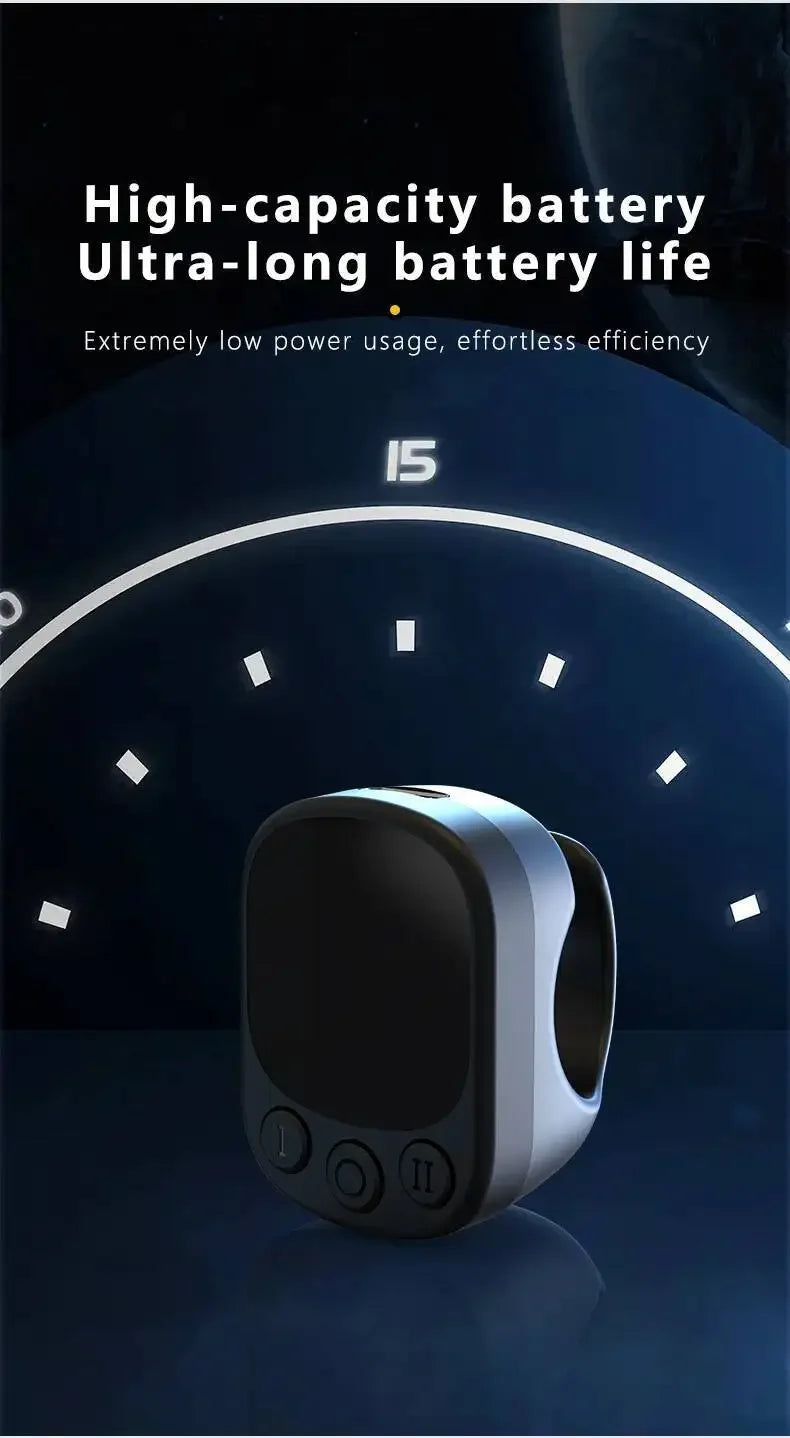 Wireless Bluetooth Ring Mouse With Touch Screen Remote Control Lightweight Tiktok YouTube Mini Air Mice For iOS Android Tablet