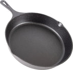 10" Pre-Seasoned Cast Iron Skillet With Pouring Lip For Cooking Bake Cake Barbecue Non-Stick Pan Heavy Duty Frying Pan Oven Safe