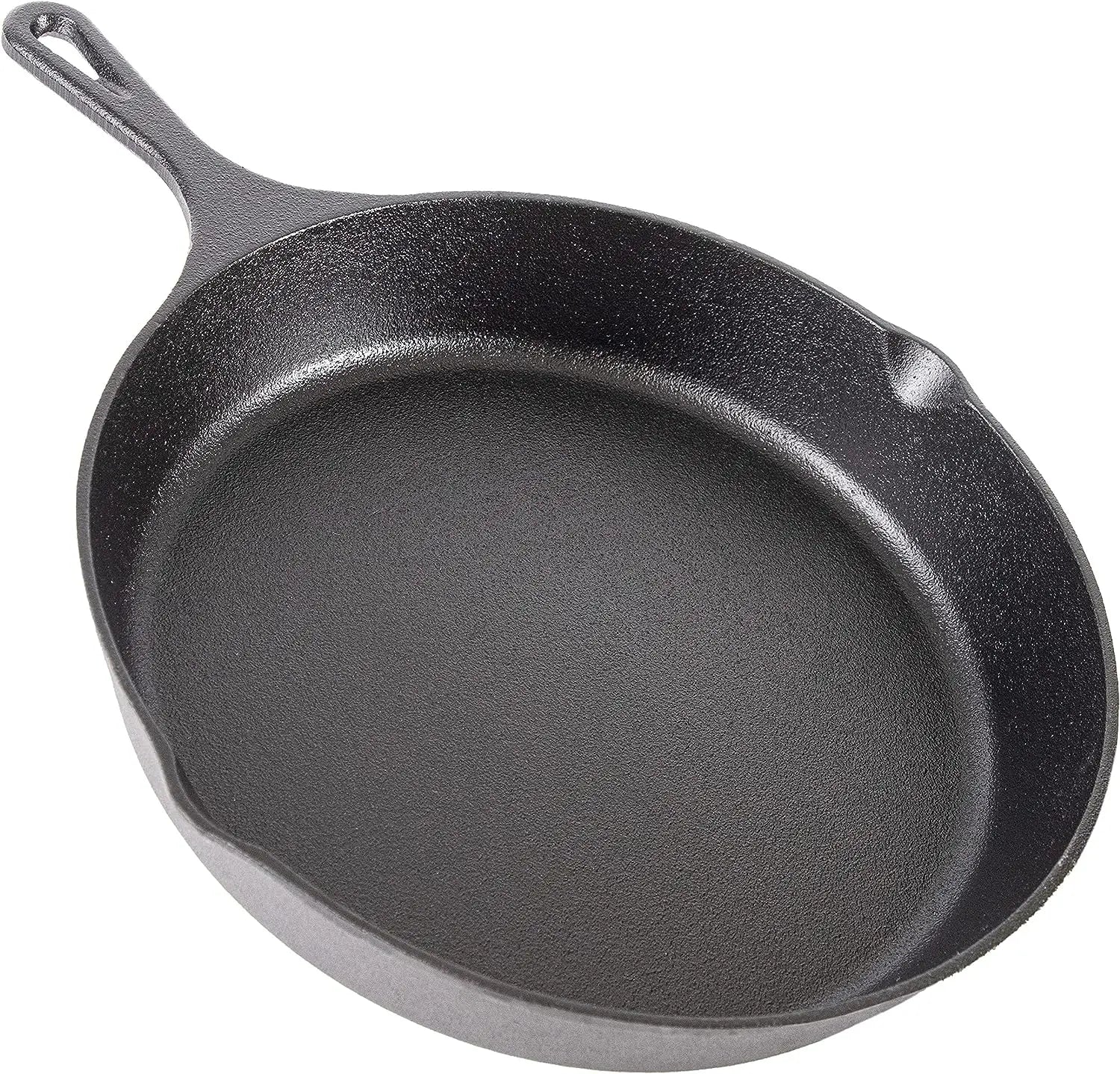 10" Pre-Seasoned Cast Iron Skillet With Pouring Lip For Cooking Bake Cake Barbecue Non-Stick Pan Heavy Duty Frying Pan Oven Safe