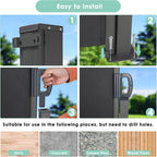 Retractable Side Awning, UV 50+ Full Aluminum Rust-Proof Patio Sunshine Screen, 280 g Thicken Privacy Divider & Wind Screen