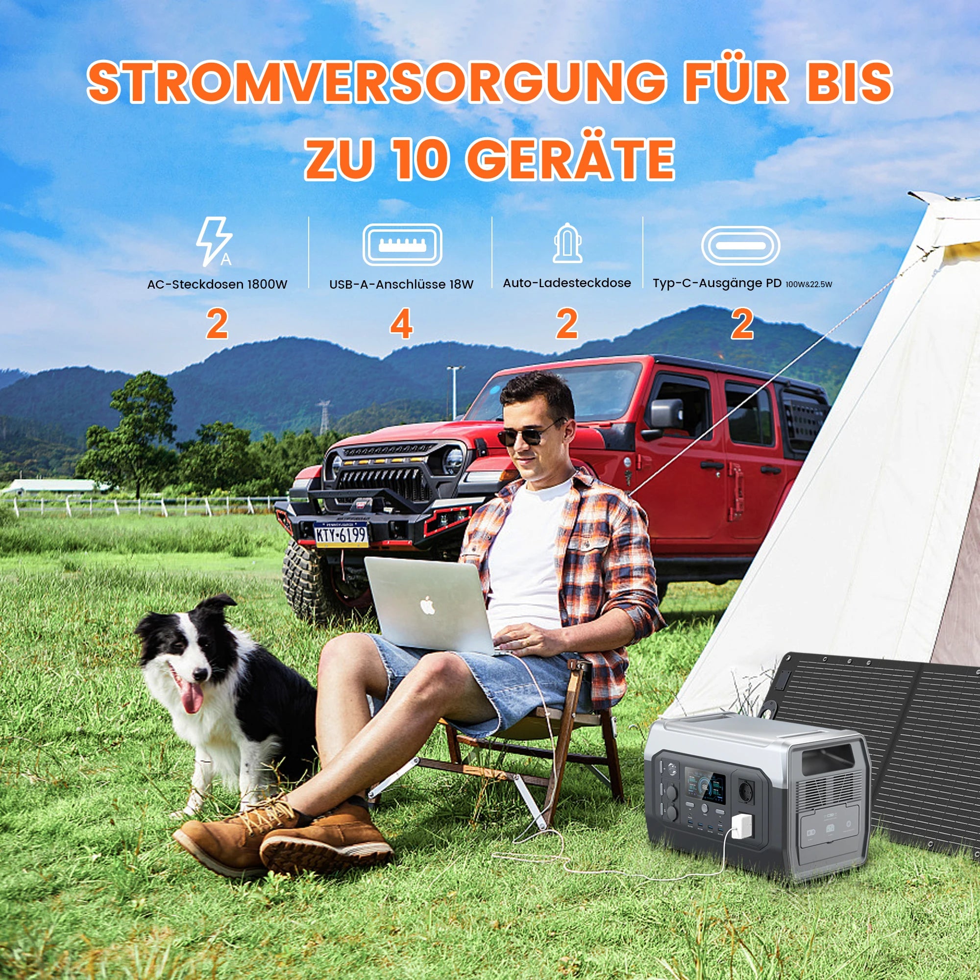 2600W 1800W Portable Power Station LiFePO4 battery UPS for Camping power outages Pure Sine Wave 220 230V 50Hz 1600W 110V 60Hz