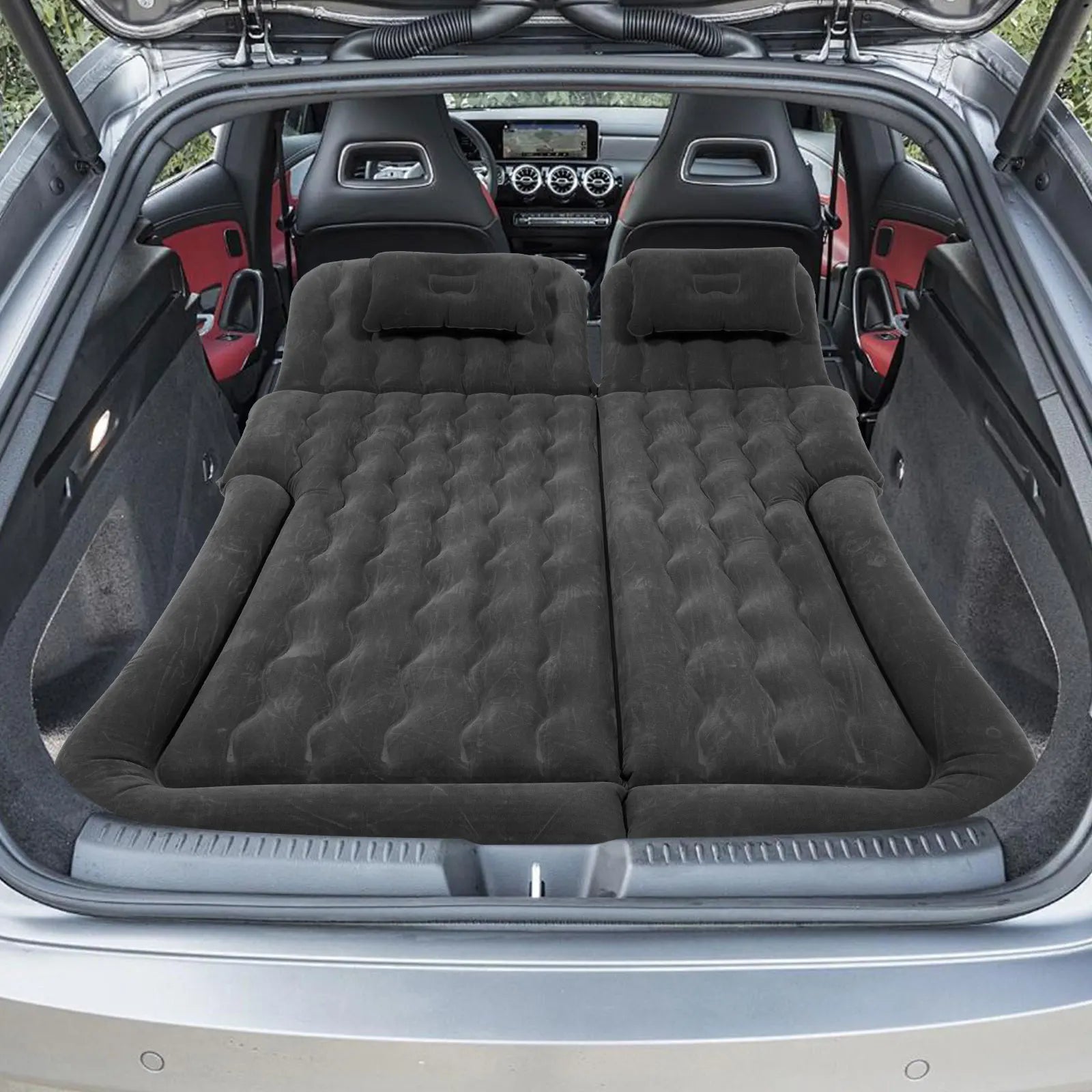 Car Inflatable Bed 2‑In‑1 Truck SUV Inflatable Car Mattress w/Air Pump&Pillow