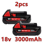 For Milwaukee 18V/ 3Ah 5Ah 6Ah 18650 Lithium Replacement Battery For Milwaukee 48-11-1860 48-11-1850 48-11-1840 Tool Battery