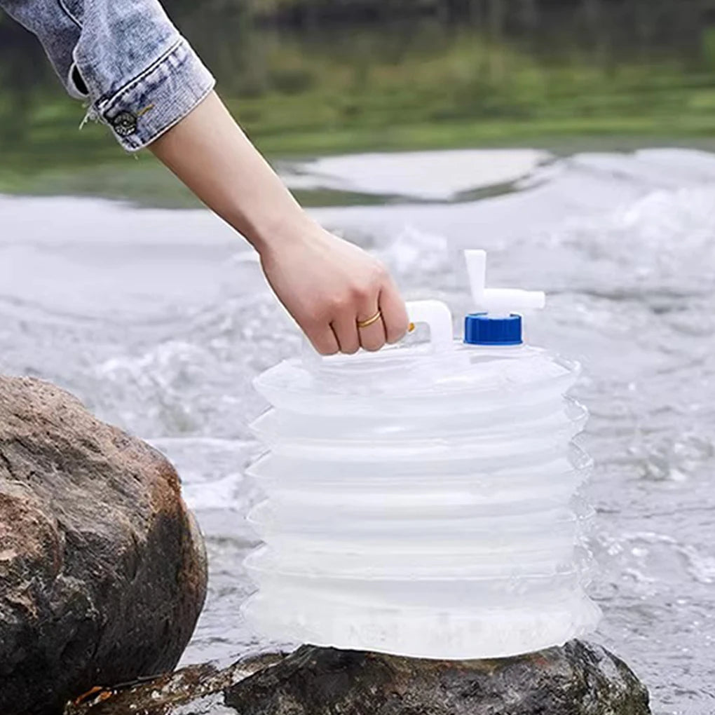 2025 New Portable 5/10L /15L Outdoor Foldable Collapsible Drinking Car Water Bag Carrier Container Outdoor Camping Hiking Picnic