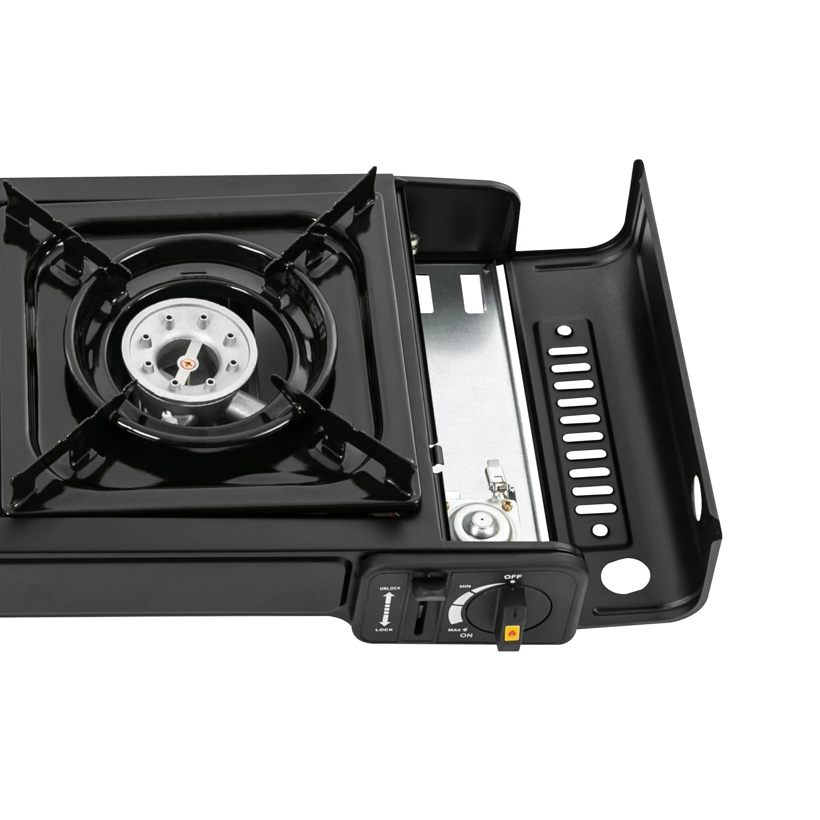 Portable Camping Stove, 2 Burners Butane Camping Stove with Carrying Case, Adjustable Fire Power Auto Ignition for RV Travel Use