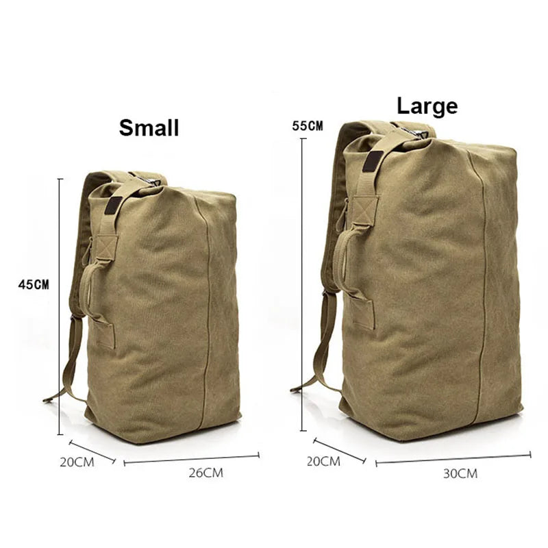 Outdoor Travel Bag Backpack Man Light weight Canvas Bucket Shoulder Bags