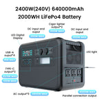 2600W 1800W 500W Portable Power Station 1024wh 345wh Lifepo4 Battery Powerful Power Bank Solar Generator Emergency Power Supply