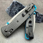 BM 535/533 Folding Knife with Shaft Lock - High Hardness S35V Blade Carbon Fiber Handle - Men Must Have Outdoor Men's Gift