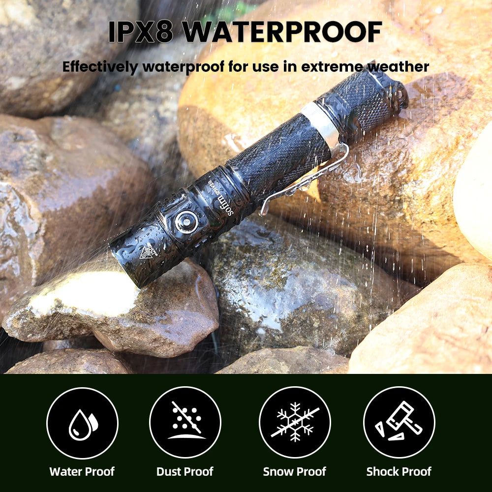 Sofirn SP31 V2.0 Led Torch Light 1200lm 18650 XPL-HI 5300-5700K LED Flashlight Tactical Lamp High Power Flashlight  Lanterna