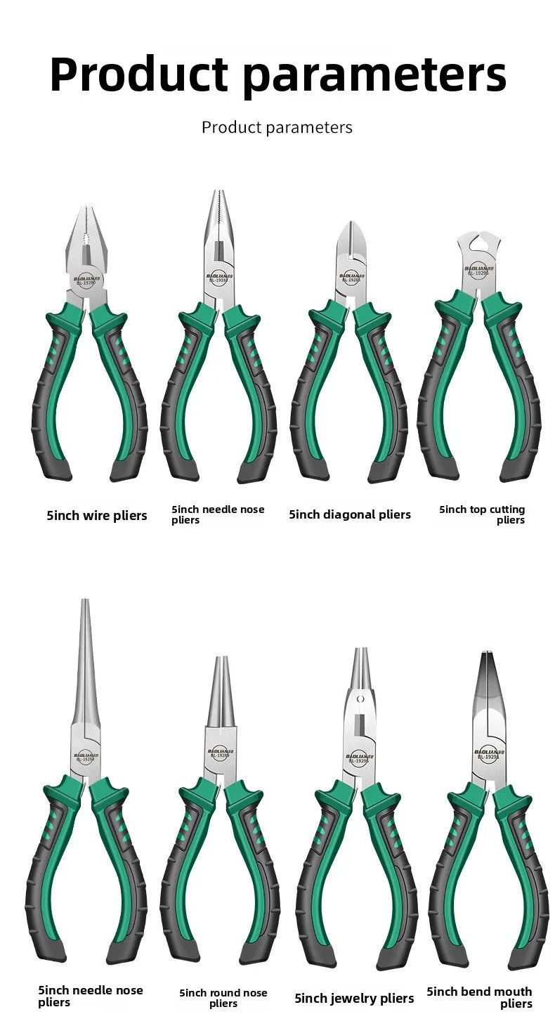 5inch Mini Multifuncational Pliers,  Electrician Special Wire Pliers, Pointed Nose Pliers, Small Handmade Industrial Grade Vice