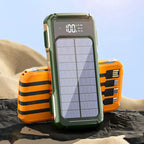 80000mAh Large Capacity Portable Outdoor Solar Mobile Power 4 in 1 Built in Cables LED Digital Display For iPhone Samsung Xiaomi