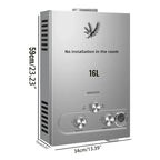 VEVOR 6L 8L 10L 12L 16L 18L LPG Portable Instand Water Heater Propane Gas LPG Wall-Mounted Tankless Water Heater Digital Display